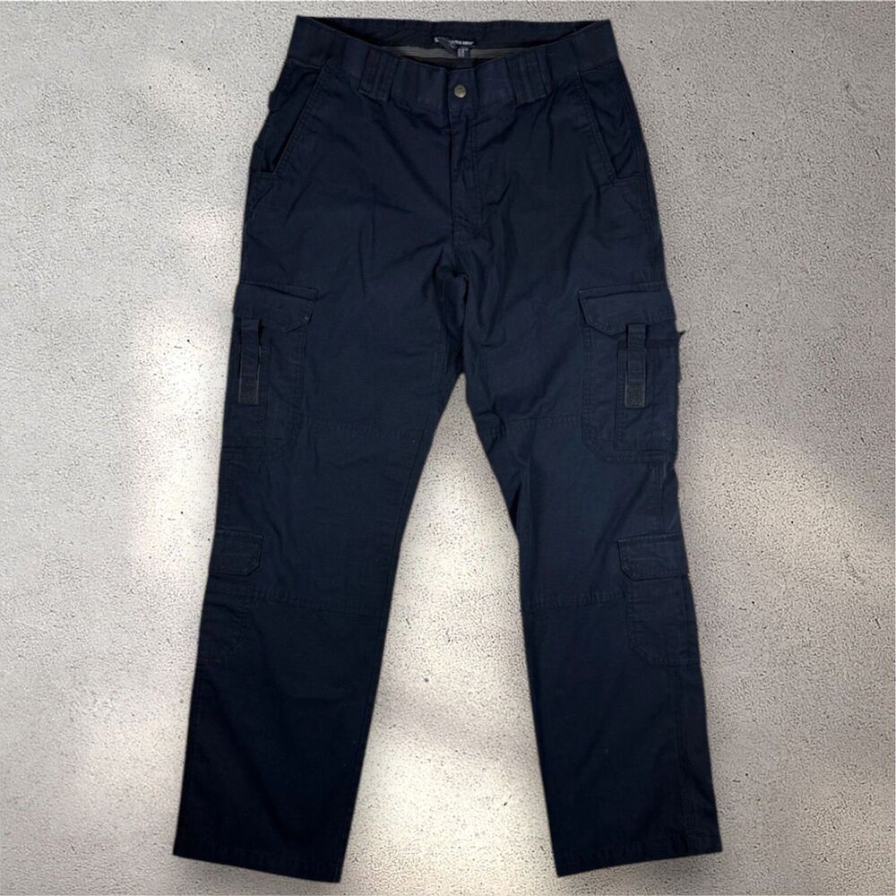 5.11 Tactical Mens Ripstop Cargo Pants 36x34 Workwear Officer Military Navy Blue